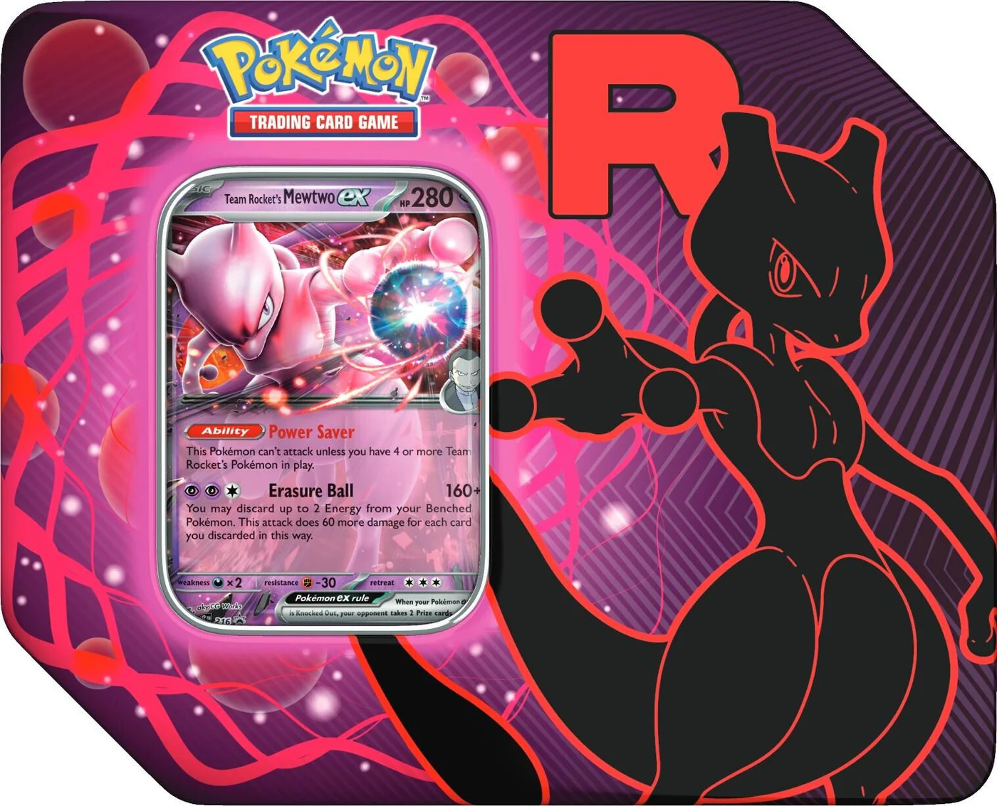 Pokémon TCG: Team Rocket Tin - Mewtwo