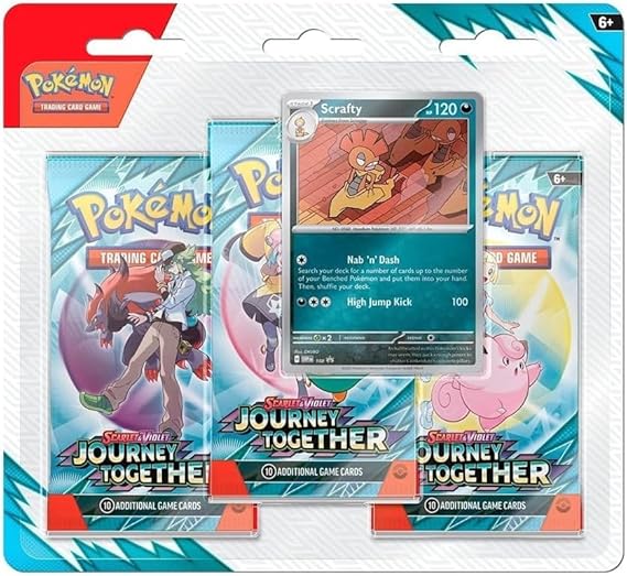 Pokémon TCG Pack 3 sobres JT promo Scrafty